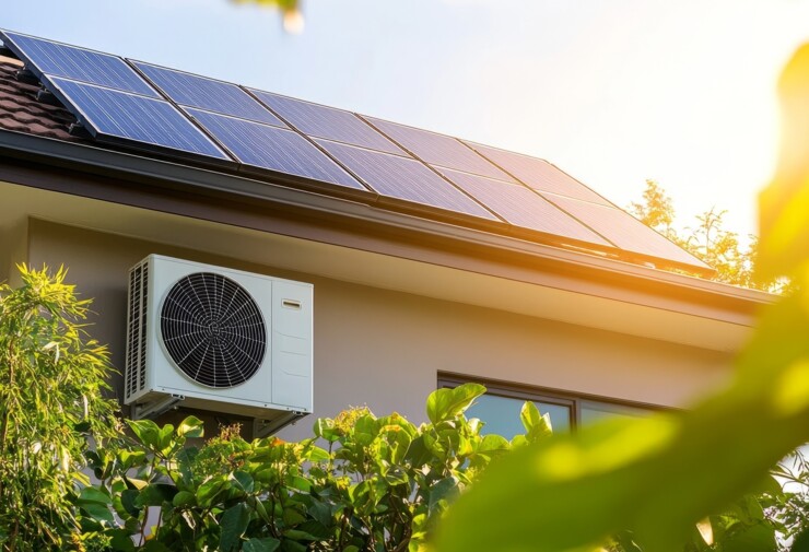 Joindre une pompe à chaleur et un panneau solaire